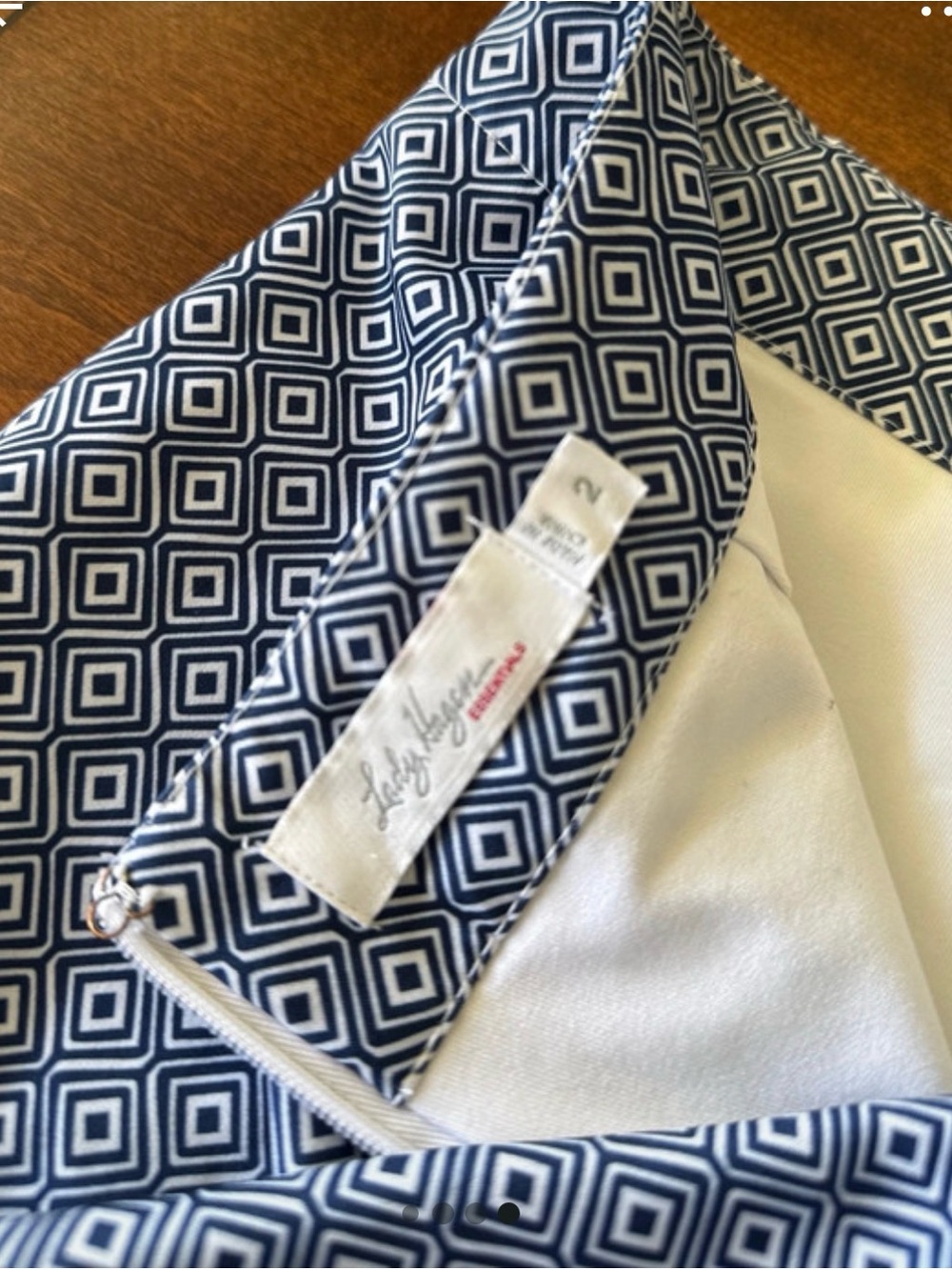 Lady Hagen Navy and White Geometric Golf Skort